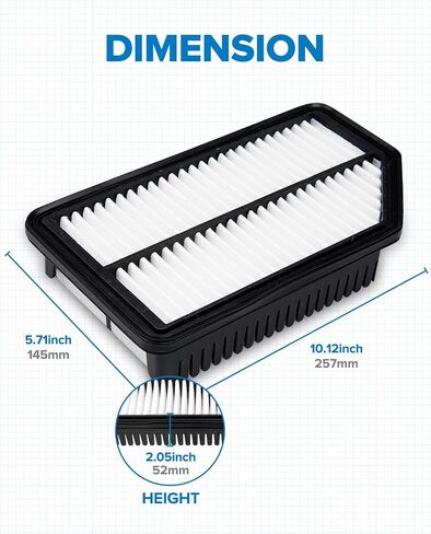 PHILTOP Engine Air Filter CA11053A Replacement for Forte, Tucson, Sportage, Forte5, Forte Koup, Elantra GT in Saudi Arabia