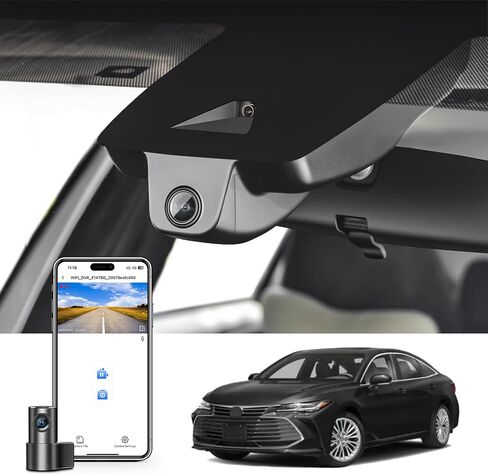 كاميرا داش أمامية 4K وخلفية 1080P مناسبة خصيصًا لسيارة Toyota Avalon 2019 2020 2021 2022 Limited Touring XLE TRD XSE، مظهر OEM متكامل، فيديو UHD 2160P، WiFi وتطبيق، تسجيل حلقة، بطاقة 128 جيجابايت in Saudi Arabia