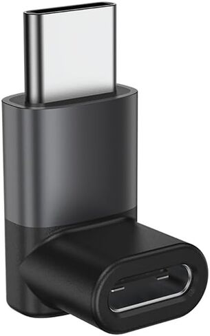 Accessonico الزاوية اليمنى USB C 90 درجة، 2 حزمة USB C 90 درجة محول USB C محول الزاوية اليمنى، الزاوية اليمنى USB C محول الزاوية USB-C نوع C USBC إلى USBC USB C الكوع in Kuwait