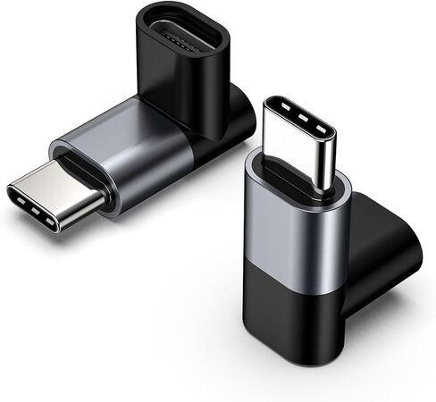 Accessonico الزاوية اليمنى USB C 90 درجة، 2 حزمة USB C 90 درجة محول USB C محول الزاوية اليمنى، الزاوية اليمنى USB C محول الزاوية USB-C نوع C USBC إلى USBC USB C الكوع in Kuwait