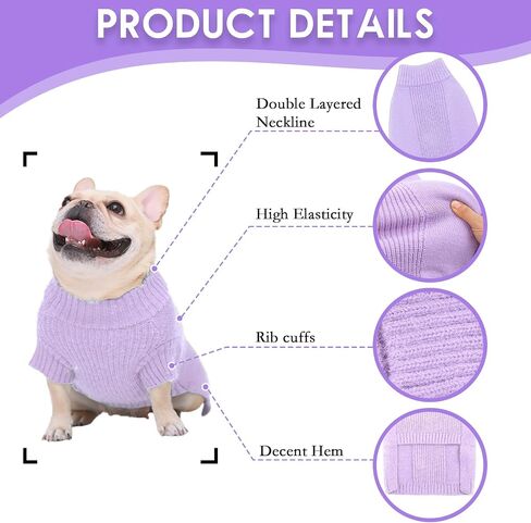 XXXL Dog Sweater, Halloween Dog Sweater for Extra Large Dogs Male Female, Dog Pullover Sweater, Big Dog Christmas Clothes, Holiday Pet Costumes for Husky, Golden Retriever, Doberman, Purple 3XL in Saudi Arabia