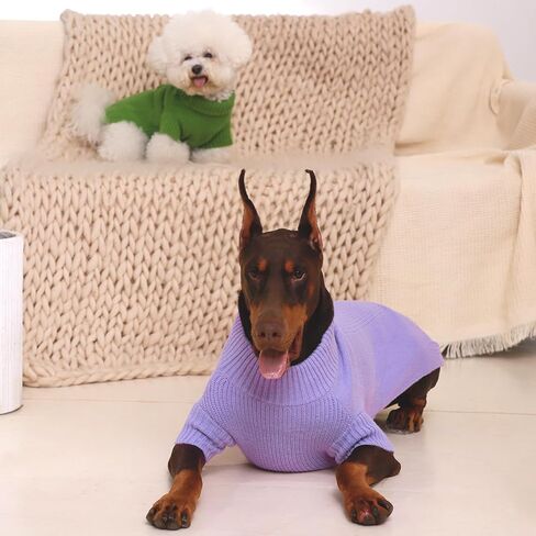 XXXL Dog Sweater, Halloween Dog Sweater for Extra Large Dogs Male Female, Dog Pullover Sweater, Big Dog Christmas Clothes, Holiday Pet Costumes for Husky, Golden Retriever, Doberman, Purple 3XL in Saudi Arabia