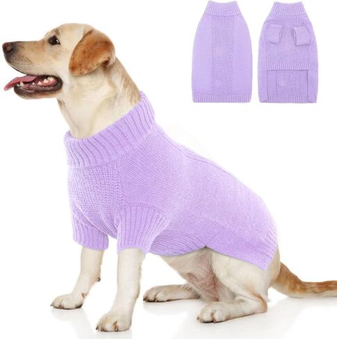 XXXL Dog Sweater, Halloween Dog Sweater for Extra Large Dogs Male Female, Dog Pullover Sweater, Big Dog Christmas Clothes, Holiday Pet Costumes for Husky, Golden Retriever, Doberman, Purple 3XL in Saudi Arabia