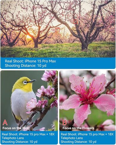 عدسة تليفوتوغرافي 18X من Evil Eye، عدسة تليفوتوغرافي عالية الدقة للهاتف المحمول مع حامل ثلاثي القوائم، عدسة BAK4 Prism/FMC، ملحق عدسة لأجهزة Android وiPhone وSamsung ومعظم الهواتف الذكية in Kuwait