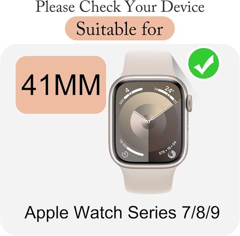 8 Pack Fvlerz Bling Case Compatible with Apple Watch Series 9 8 7 41MM, Diamond Bumper Crystal Frame for iWatch 41mm Sparkling Rhinestone Smartwatch Accessories in Saudi Arabia