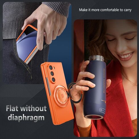 Compatible with Samsung Galaxy Z Fold 5,Magnetic Stand Ring Holder Shockproof Slim Cell Cover Protective,Phone Cover Case for Samsung Galaxy Z Fold 5 (Blue) in Saudi Arabia