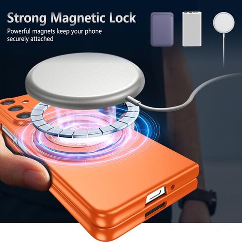 Compatible with Samsung Galaxy Z Fold 5,Magnetic Stand Ring Holder Shockproof Slim Cell Cover Protective,Phone Cover Case for Samsung Galaxy Z Fold 5 (Blue) in Saudi Arabia