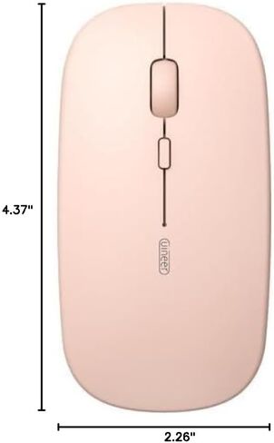 Wireless Bluetooth Mouse,Rechargeable Mouse(BT5.2 & 3.0) with Silent Click, 3-Level DPI Portable Mouse for Laptop, Computer(Black) in Kuwait