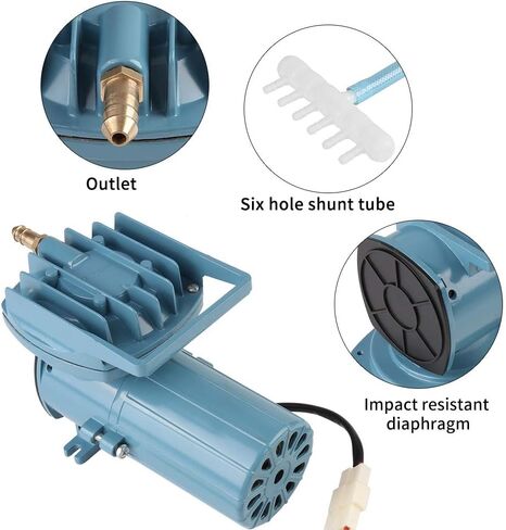 Aquarium Air Pumps DC 12V 68L/min 35W Portable Air Pump Aerator for Fish Pond Aquaculture Aquarium Accessory Tool in Saudi Arabia