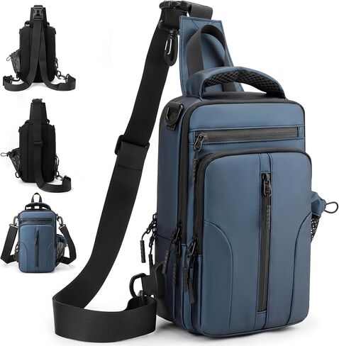 Crossbody Bags for Women Men, Sling Bag for Women, Crossbody Bag for Hiking Daypack, Small Backpack with Convertible Shoulder Strap (Blue) in Saudi Arabia