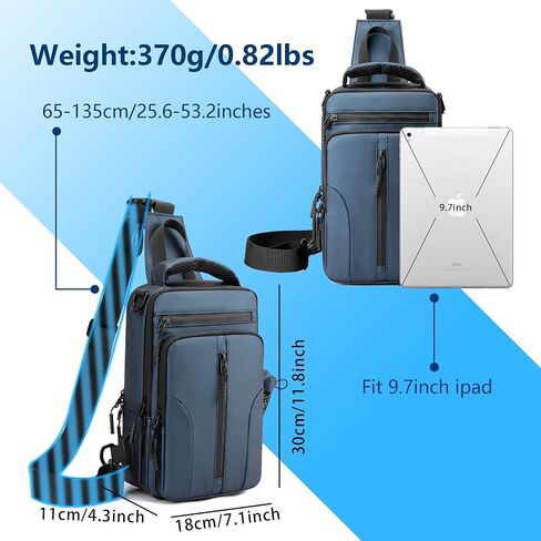 Crossbody Bags for Women Men, Sling Bag for Women, Crossbody Bag for Hiking Daypack, Small Backpack with Convertible Shoulder Strap (Blue) in Saudi Arabia