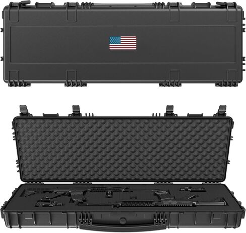 Rifle Case, Mil-Spec, 3 Layer Pick and Pluck Cube Foam 43~54.3 in,4~6 latches,IP67 in Saudi Arabia
