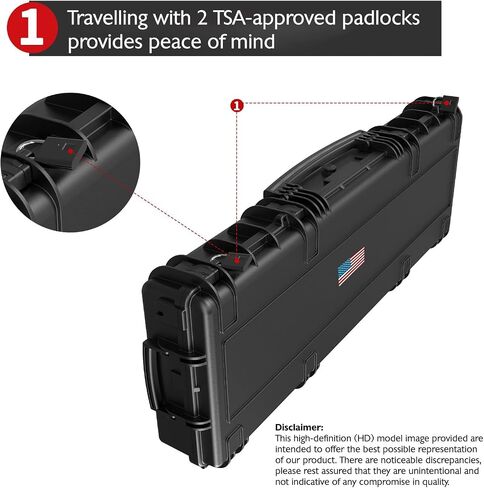 Rifle Case, Mil-Spec, 3 Layer Pick and Pluck Cube Foam 43~54.3 in,4~6 latches,IP67 in Saudi Arabia