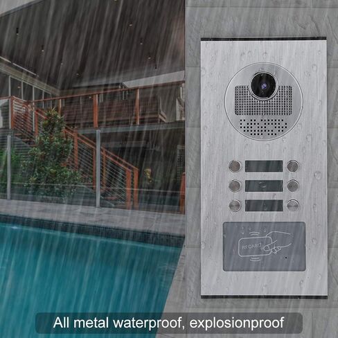 5 Apartments Video Intercom System,7in IR Cut Night Vision Video Doorbell, Rainproof Video Door Phone Door Intercom Entry System Access Control System for Villa Home Office(US Plug 100‑240V) in Saudi Arabia