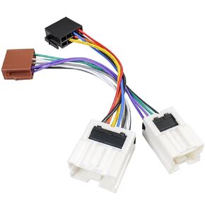 Aftermarket Radio Wire Harness Adapter Comaptible with 95-08 Nissan Altima Frontier Maxima Pathfinder Titan Xterra Armada, 16Pin to 10/6Pin ISO Car Stereo Wiring Harness for Infiniti 97-08