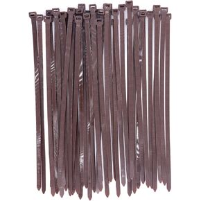 Cable Ties 18 Inch, Brown Zip Ties 40 Pieces, Thick 0.35 inch 175 Pounds Strength, Heavy Duty Outdoor Plastic Ties for Indoor Plants, Garden, Home