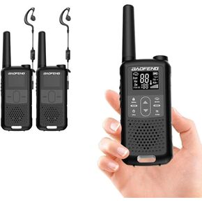 BAOFENG Long Range Two-Way Radio,Bring Headphones Rechargeable, Waterproof Rainforest,NOAA Weather Forecast, VOX Hands-Free (2 Packs)