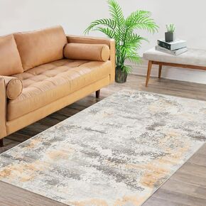 Washable Rug 3x5 Area Rugs: Abstract Rugs for Living Room Soft Non-Slip Machine Washable Area Rug Foldable Non Shedding Indoor Low Pile Carpet for Bedroom Dining Room Nursery Office-Blue Rug 3x5