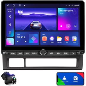 10 inch Car Stereo Dash Kit Replacement for Toyota Tacoma Radio Upgrade 2005-2015, QLED Touch Screen Android 12 Head Unit w/Wired Wireless CarPlay Andriod Auto GPS Navigation 5GWiFi FM/AM Radio(4+64)