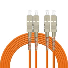3Meters SC to SC Fiber Patch Cable, 3M (9.84 ft) Multimode Duplex 50/125um OM2 Fiber Jumper- SC/UPC-SC/UPC Fiber Patch Cords Orange