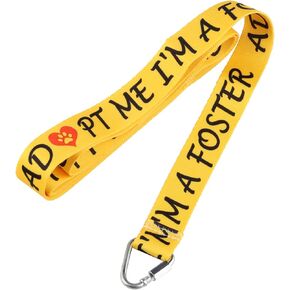 JXGZSO Adopt Me I’m A Foster/Adopt Don’t Shop Dog Lead New Puppy Dog Leash Wrap Gift Owner Gift Rescue Gift (Adopt Me Im A Foster DL)