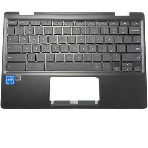 Replacement Laptop Palmrest with Keyboard for ASUS Chromebook 11 C204 C204EE C204MA Upper Case 13N1-86A0201 Black