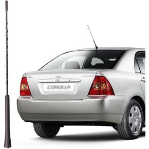 16 Inch Antenna for Toyota Corolla (2003-2008), Toyota Corolla Antenna, Flexible Rubber Antenna Replacement Mast for Toyota Corolla 2003 2004 2005 2006 2007 2008, Black