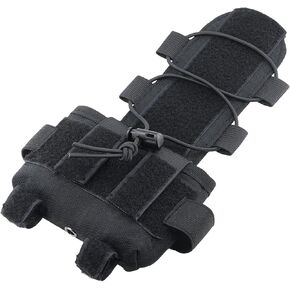 Tactical Helmet Battery Pouch, MK2 Helmet Battery Case Counterweight Pouch Removable Accessory Storage Balance Weight Bag with Hook and Loop for Outdoor (Black)