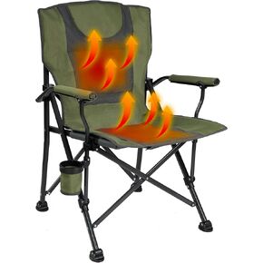 BACKYARD EXPRESSIONS PATIO · HOME · GARDEN , Metal, Blue/Grey Backyard Expressions Luxury Heated Portable Chair Camping, Sports and The Beach
