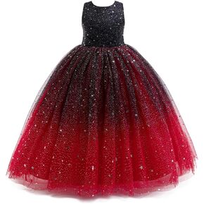 Flower Girls Tulle Dress Bridesmaid Sparkle Wedding Pageant Dresses Princess Birthday Party