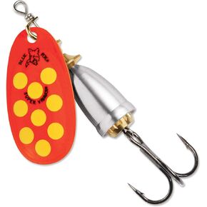 Blue Fox Classic Vibrax 06 Tackle, Fluorescent Red/Fluorescent Yellow/Silver UV, 5/8 (60-60-326IC)