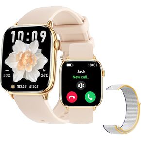 Smart Watches for Women(Answer/Make Calls),1.75" AMOLED Health Fitness Tracker with 100+ Sport Modes,Heart Rate/Sleep Monitor/Pedometer/Stress/SpO2,Activity Tracker with IP68Waterproof for iOS Android