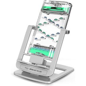 Weljoy Liquid Motion Phone Stand Zen Stand with Soothing Rhythmic Bubbler, Universal Compatibility,Adjustable & Portable,Ideal for Focus & Stress Relief, for All Ages