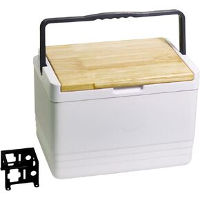 Trademark Innovations 12 Qt. Cooler, Cooler with Handle, Cutting Board Top, Hard Small Cooler, Side Metal Bracket Holder