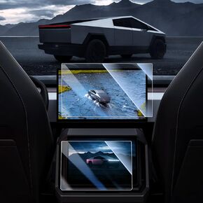 2 Pack Screen Protector for Cybertruck 2024 Front 18.5’’ & Back 9.4’’ Touchscreen for Cybertruck Screen Protector Accessories 9H Tempered Glass Anti Glare/Anti Fingerprint/HD Clear