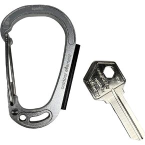 Sparky & Scratch Key Aluminum Carabiner Fire Starting Blank Key SC1 or KW1.