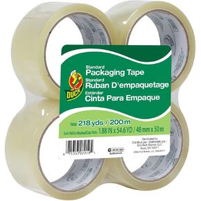 Duck Brand Handled Tape Gun With Clear Packing Tape, 1.88 Inch x 54.6 Yard (669332),3 Inch Core