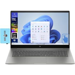 HP Envy AI-Powered Laptop 17.3" Touchscreen IPS FHD (Intel Core Ultra 7 155U, GeForce RTX 3050 4GB, 16GB DDR5, 1TB PCIe SSD, Backlit KYB, 2 Thunderbolt 4, WiFi 6E, Win 11 Pro) w/DKZ USB Port Expander