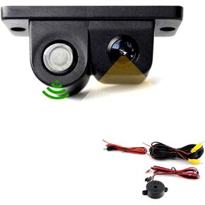 2 in 1 Car Reverse Backup Video Parking Sensor Radar with HD Reversing Rear View Camera for Cars Auto Parktronic Sound Alarm