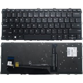 Laptop Replacement US Layout with Backlight Keyboard for HP EliteBook X360 1020 G2 1030 G2 1030 G3 1030 G4 HSN-I04C 904507-001 HPM16A63USJ930