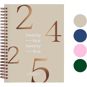 Rileys Planner 2024-2025 Academic Year, 18-Month Academic Weekly Planner - Academic Weekly & Monthly Agenda Planner, Flexible Cover, Notes Pages, Twin-Wire Binding (8 x 6 Inch, Black)