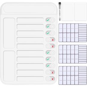 2Pcs Chore Chart for Adults to Do List Checklist Board Detachable Message Slider Schedule Planning Boards with 30Pcs Blank Checklist 4Pcs Cardstock for Habit Tracker or Daily and Weekly Planner in Saudi Arabia