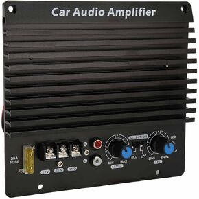 Car Audio High Power Amplifier Amp Board,12V Car Amplifier Board High Power Aluminum Alloy Subwoofer Plate Amplifier for Vehicle