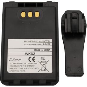 BP-272 BP-272Li BP-271 1880mAh Li-ion Battery with Belt Clip Compatible for ICOM ID-31A ID-31E ID-51A ID-51E Two Way Radios
