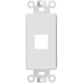 Big-A - 25 Pack 4 Port Decora Wall Plate 1-Gang Keystone Decora Insert, Jack Single Gang Decora Wall Plate - White