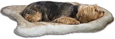 بساط سرير للكلاب الأليفة من الفرو الصناعي للكلاب الصغيرة والقطط، وسادة سرير للحيوانات الأليفة من القطيفة فائقة النعومة من Puprug، سجادة مرتبة لسرير الحيوانات الأليفة للكلاب والقطط، بيج in Kuwait