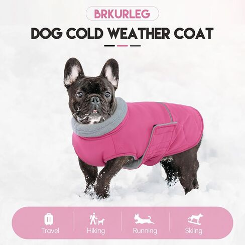 BRKURLEG Dog Winter Coat Warm Dog Jackets for Small and Medium Large Dogs Reflective Adjustable Dog Cold Weather Coats Waterproof Windproof Dog Snow Jacket Clothes Dog Warm Vest (XXL, Khaki) in Saudi Arabia