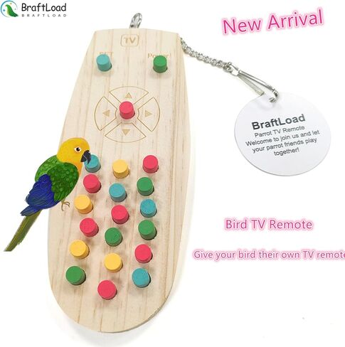 Birdcage-Accessories Parrots Bird Chewing TV Romotes Foraging Toy Climbing Chewable Toy Wooden Keyboard Parrot Birdcage Accessories Biting Toy in Saudi Arabia