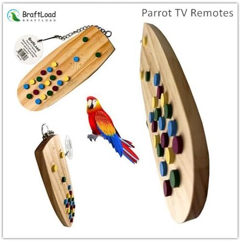 Birdcage-Accessories Parrots Bird Chewing TV Romotes Foraging Toy Climbing Chewable Toy Wooden Keyboard Parrot Birdcage Accessories Biting Toy in Saudi Arabia