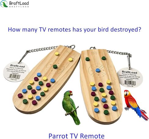 Birdcage-Accessories Parrots Bird Chewing TV Romotes Foraging Toy Climbing Chewable Toy Wooden Keyboard Parrot Birdcage Accessories Biting Toy in Saudi Arabia